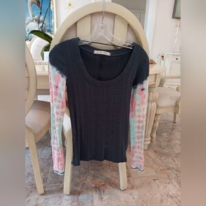 New Designer We The Free Tie-dye Long Sleeve Shirt